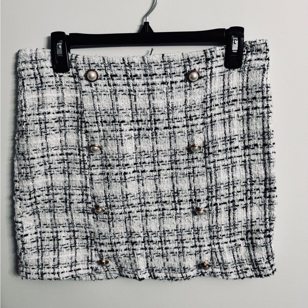 SHEIN Black and White Mini Skirt
